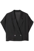 【アナイ/ANAYI】のシアーオーガンフレンチスリーブジャケット 人気、トレンドファッション・服の通販 founy(ファニー) ファッション Fashion レディースファッション WOMEN アウター Coat Outerwear ジャケット Jackets オーガンジー Organdy キャミソール Camisole クロップド Cropped シアー Sheer ジャケット Jacket パーティ Party 夏 Summer NEW・新作・新着・新入荷 New Arrivals thumbnail ブラック|ID: prp329100004522250 ipo3291000000031987225