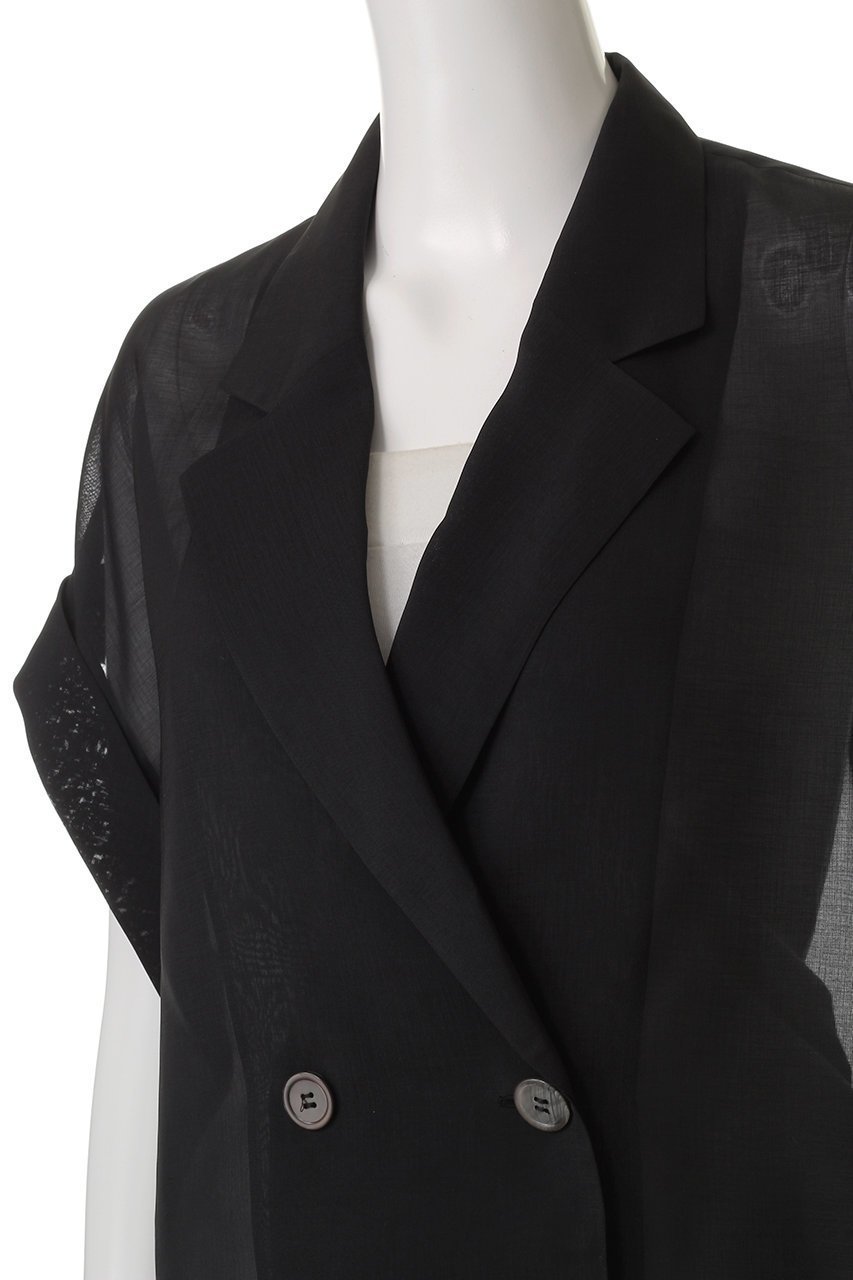 【アナイ/ANAYI】のシアーオーガンフレンチスリーブジャケット 人気、トレンドファッション・服の通販 founy(ファニー) 　ファッション　Fashion　レディースファッション　WOMEN　アウター　Coat Outerwear　ジャケット　Jackets　オーガンジー　Organdy　キャミソール　Camisole　クロップド　Cropped　シアー　Sheer　ジャケット　Jacket　パーティ　Party　夏　Summer　NEW・新作・新着・新入荷　New Arrivals　other-5|ID: prp329100004522250 ipo3291000000031987231