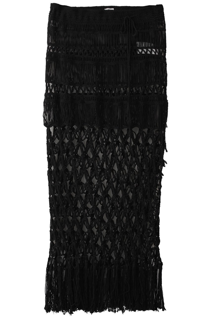 【カオス/Chaos】の【SEEALL】クロシェスカート インテリア・キッズ・メンズ・レディースファッション・服の通販 founy(ファニー) 　ファッション　Fashion　レディースファッション　WOMEN　スカート　Skirt　ロングスカート　Long Skirt　おすすめ　Recommend　インナー　Inner　クロシェ　Crochet　デニム　Denim　フィット　Fit　フリンジ　Fringe　ペチコート　Petticoat　ロング　Long　NEW・新作・新着・新入荷　New Arrivals　ブラック|ID: prp329100004522254 ipo3291000000031987261