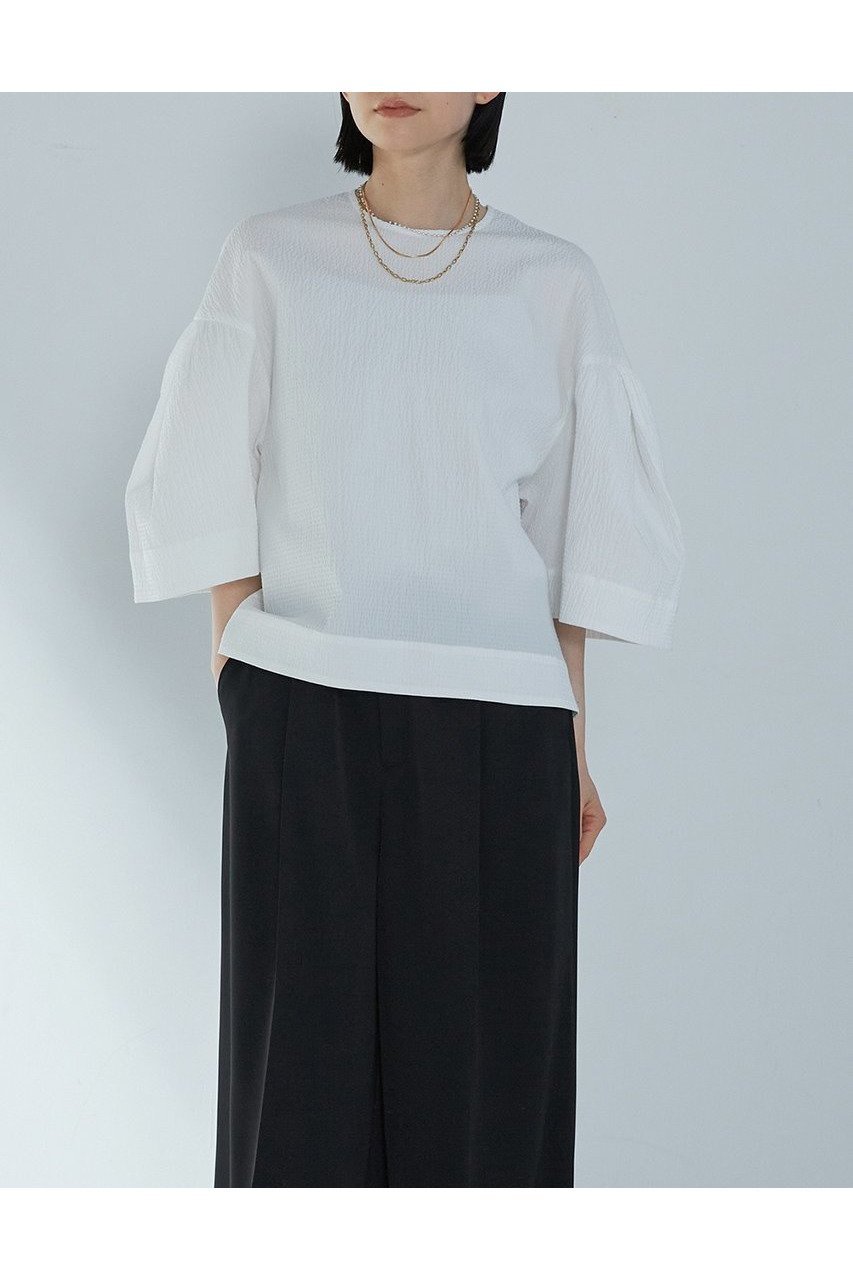 【プルミエ アロンディスモン/1er Arrondissement】のコットンサッカーランタンブラウス 人気、トレンドファッション・服の通販 founy(ファニー) 　ファッション　Fashion　レディースファッション　WOMEN　トップス・カットソー　Tops/Tshirt　シャツ/ブラウス　Shirts/Blouses　サッカー　Soccer　ショート　Short　スリーブ　Sleeve　チューリップ　Tulip　ボックス　Box　NEW・新作・新着・新入荷　New Arrivals　 other-1|ID: prp329100004522258 ipo3291000000031987287