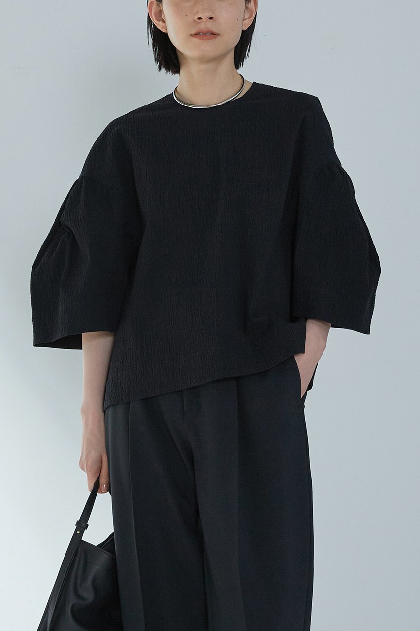 【プルミエ アロンディスモン/1er Arrondissement】のコットンサッカーランタンブラウス 人気、トレンドファッション・服の通販 founy(ファニー) 　ファッション　Fashion　レディースファッション　Fashion for Women　トップス・カットソー　Cut & Sew Tops　シャツ・ブラウス・オフィスカジュアル　Elegant Blouses & Button-Ups　サッカー　Seersucker, Summer Fabric　ショート　Short, Short Length　スリーブ　Sleeve, Long Sleeve / Short Sleeve　チューリップ　Tube, Tube Top　ボックス　Boxy, Box Shape　再入荷　Restock / Back in Stock　other-2|ID: prp329100004522258 ipo3291000000035742204