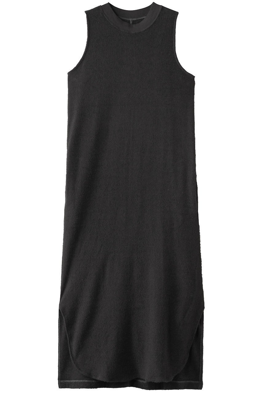 【スリー ドッツ/three dots】のダブルパイル タンク ドレス インテリア・キッズ・メンズ・レディースファッション・服の通販 founy(ファニー) 　ファッション　Fashion　レディースファッション　WOMEN　ワンピース　Dress　ドレス　Party Dresses　チュニック　Tunic　おすすめ　Recommend　スリット　Slit　セットアップ　Set Up　タオル　Towel　タンク　Tank　ダブル　Double　チュニック　Tunic　ドレス　Dress　ノースリーブ　No Sleeve　フロント　Front　ラウンド　Round　ロング　Long　NEW・新作・新着・新入荷　New Arrivals　ソフトブラック|ID: prp329100004522262 ipo3291000000031987329
