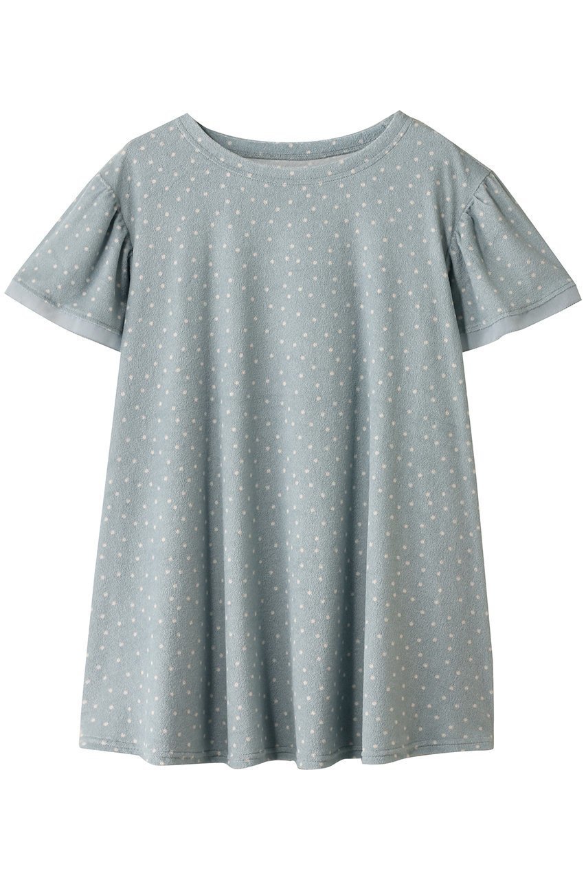 【キッドブルー/KID BLUE】の25ガーゼパイルドットトップス インテリア・キッズ・メンズ・レディースファッション・服の通販 founy(ファニー) 　ファッション　Fashion　レディースファッション　WOMEN　トップス・カットソー　Tops/Tshirt　ガーリー　Girly　スリーブ　Sleeve　ドット　Dot　パジャマ　Pajamas　フレア　Flare　リラックス　Relax　NEW・新作・新着・新入荷　New Arrivals　ユーカリ|ID: prp329100004522265 ipo3291000000031987354
