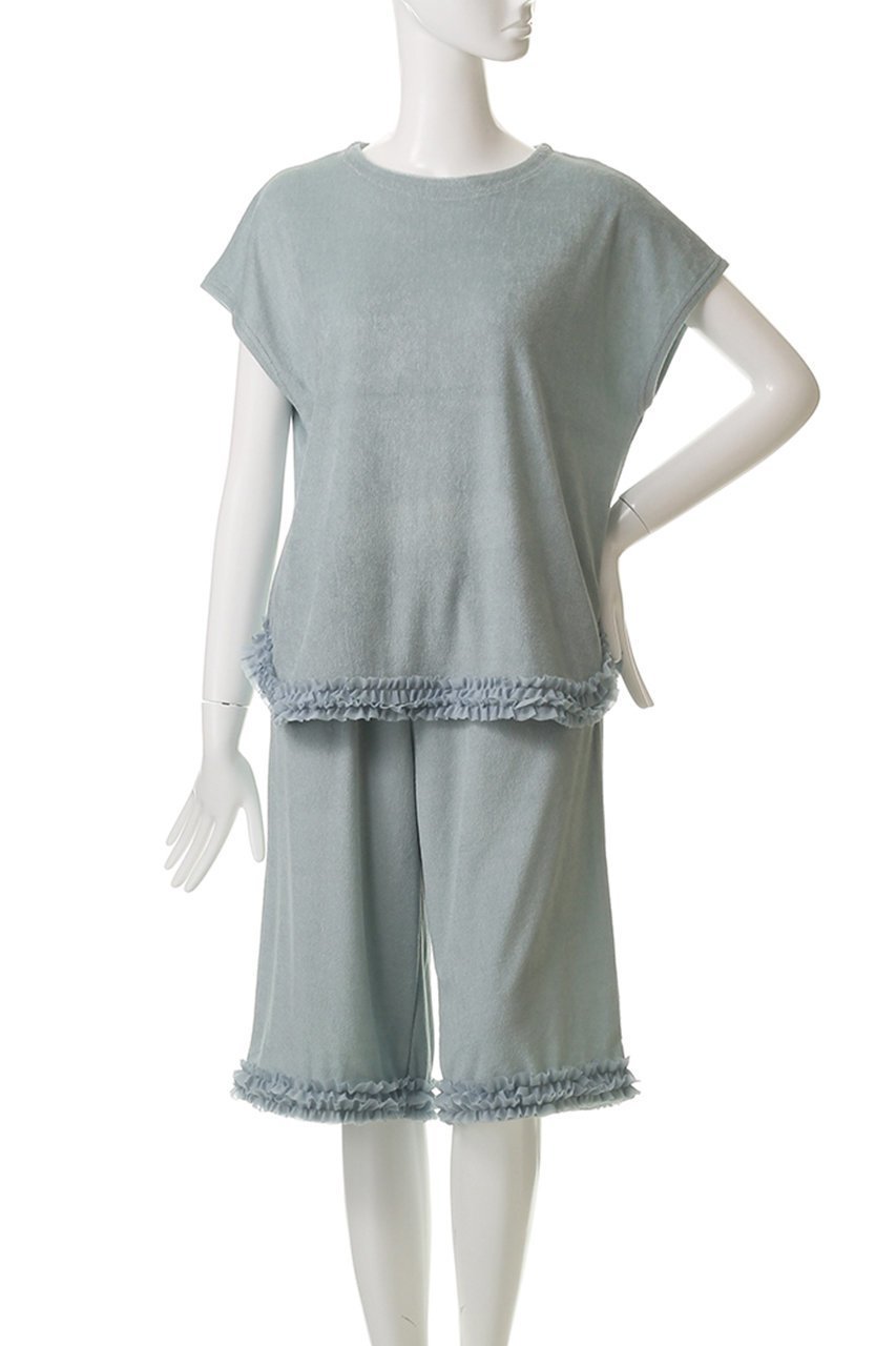 【キッドブルー/KID BLUE】の25ガーゼパイル無地トップス 人気、トレンドファッション・服の通販 founy(ファニー) 　ファッション　Fashion　レディースファッション　WOMEN　トップス・カットソー　Tops/Tshirt　パジャマ　Pajamas　フリル　Frills　吸水　Water Absorption　夏　Summer　NEW・新作・新着・新入荷　New Arrivals　無地　Plain Color　other-2|ID: prp329100004522268 ipo3291000000031987377