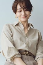 【プルミエ アロンディスモン/1er Arrondissement】の【富岡佳子×1er Arrondissement】ラミーコットンミニマルシャツ ベージュ|ID:prp329100004522275