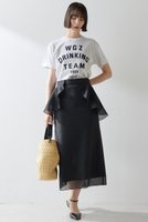 【ウィムガゼット/Whim Gazette】のフリルタイトスカート 人気、トレンドファッション・服の通販 founy(ファニー) ファッション Fashion レディースファッション WOMEN スカート Skirt ロングスカート Long Skirt おすすめ Recommend オーガンジー Organdy タイトスカート Tight Skirt フリル Frills ボトム Bottom ロング Long エレガント 上品 Elegant NEW・新作・新着・新入荷 New Arrivals |ID:prp329100004523554