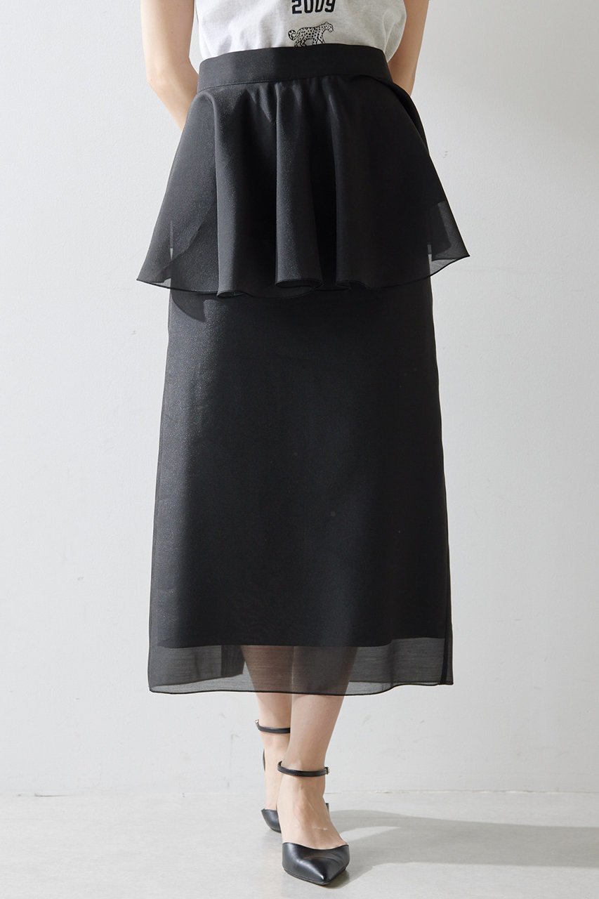 【ウィムガゼット/Whim Gazette】のフリルタイトスカート 人気、トレンドファッション・服の通販 founy(ファニー) 　ファッション　Fashion　レディースファッション　WOMEN　スカート　Skirt　ロングスカート　Long Skirt　おすすめ　Recommend　オーガンジー　Organdy　タイトスカート　Tight Skirt　フリル　Frills　ボトム　Bottom　ロング　Long　エレガント 上品　Elegant　NEW・新作・新着・新入荷　New Arrivals　other-2|ID: prp329100004523554 ipo3291000000031998678