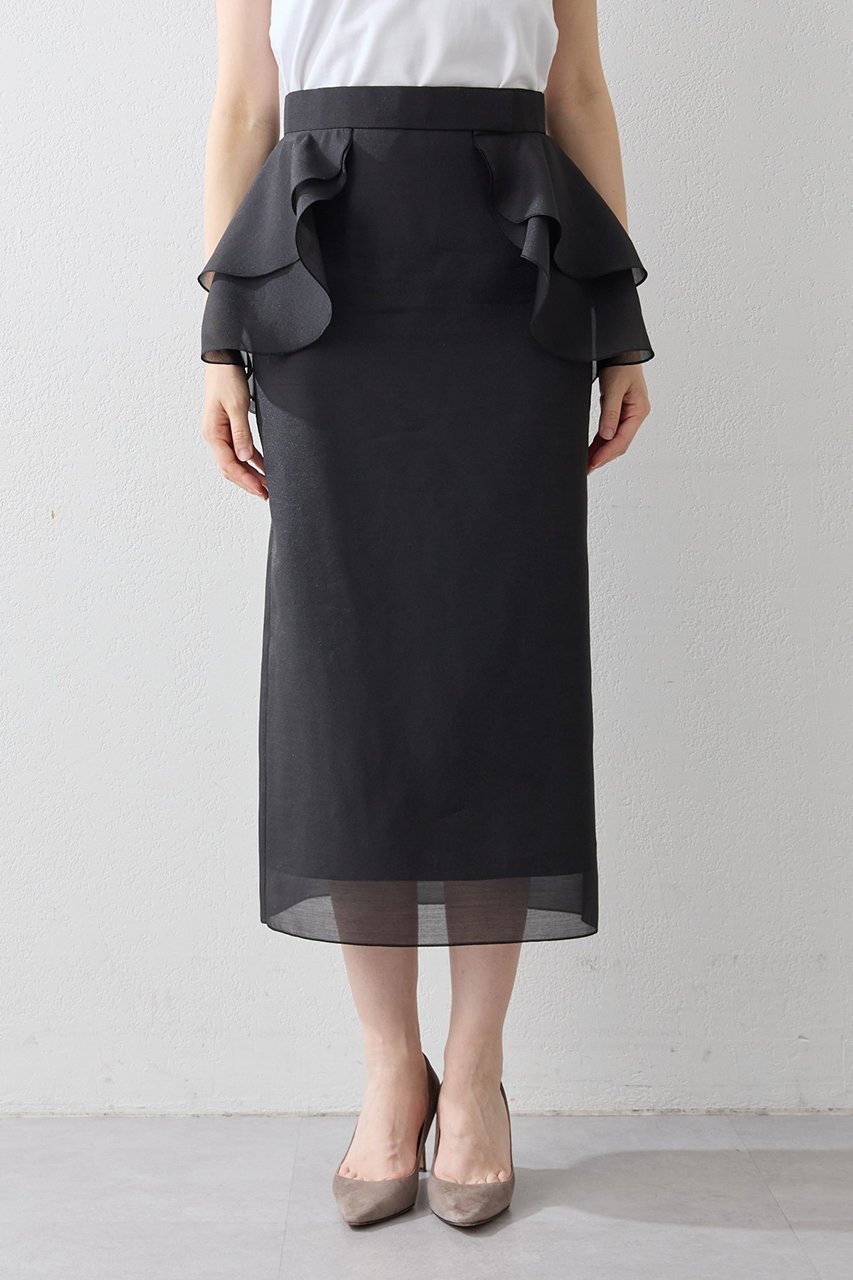 【ウィムガゼット/Whim Gazette】のフリルタイトスカート 人気、トレンドファッション・服の通販 founy(ファニー) 　ファッション　Fashion　レディースファッション　Ladies' Fashion Online　スカート　Skirt　ロングスカート　Long Skirt　おすすめ　Recommend　オーガンジー　Organdy　タイトスカート　Tight Skirt　フリル　Frills　ボトム　Bottom　ロング　Long　エレガント 上品　Elegant　再入荷　Restock/Back In Stock/Re Arrival　other-7|ID: prp329100004523554 ipo3291000000032085324