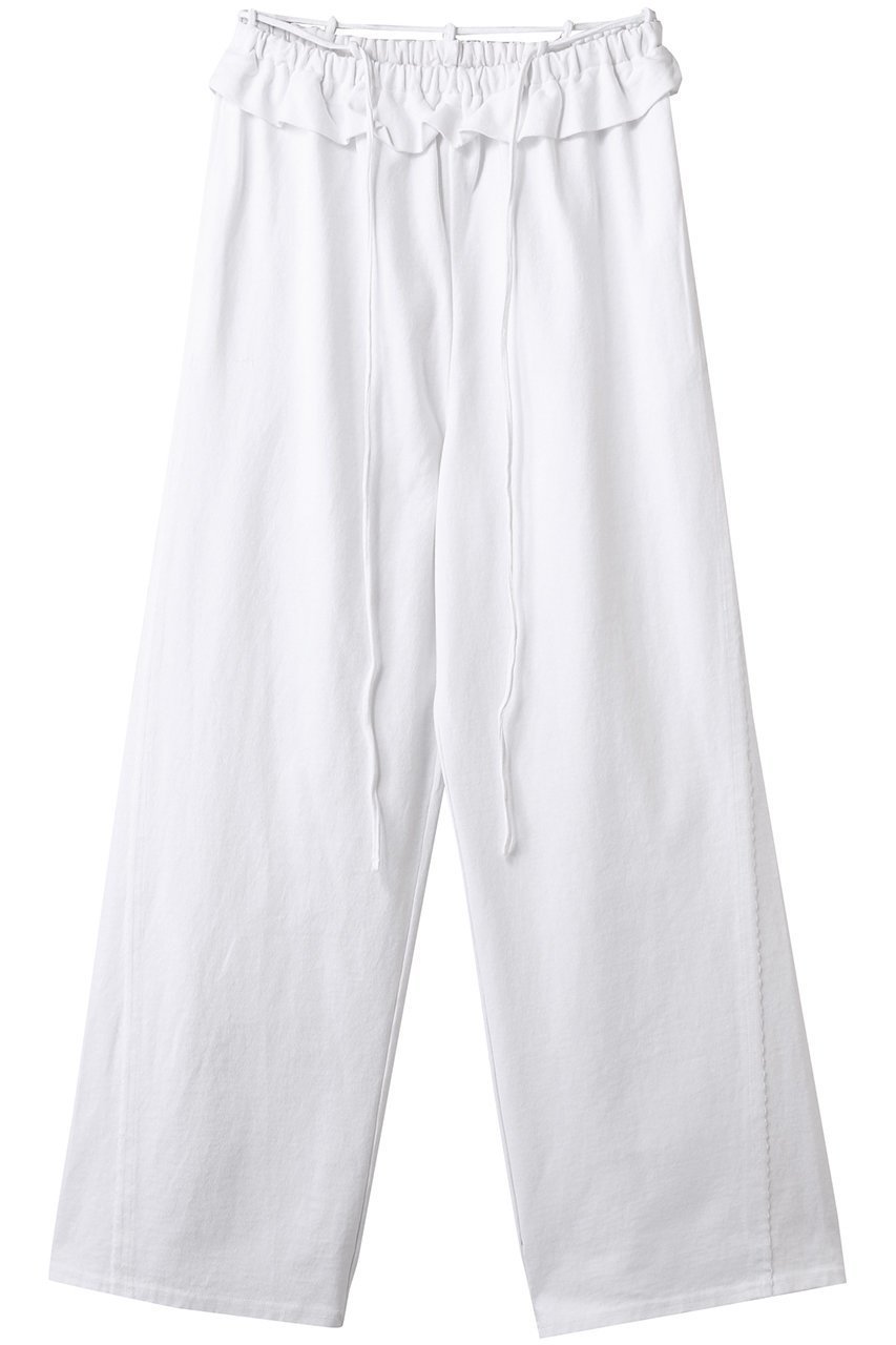 【メゾンスペシャル/MAISON SPECIAL】のWaist Ruffle Sweatpants/ウエストフリルスウェットパンツ インテリア・キッズ・メンズ・レディースファッション・服の通販 founy(ファニー) 　ファッション　Fashion　レディースファッション　WOMEN　パンツ　Pants　ジャケット　Jacket　スウェット　Sweat　トレンド　Trend　ドローストリング　Drawstring　フィット　Fit　フェミニン　Feminine　フリル　Frills　リラックス　Relax　ワイド　Wide　おすすめ　Recommend　夏　Summer　NEW・新作・新着・新入荷　New Arrivals　WHT(ホワイト)|ID: prp329100004523581 ipo3291000000031998849