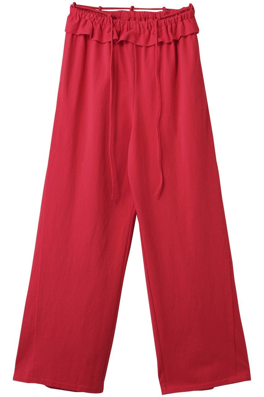 【メゾンスペシャル/MAISON SPECIAL】のWaist Ruffle Sweatpants/ウエストフリルスウェットパンツ インテリア・キッズ・メンズ・レディースファッション・服の通販 founy(ファニー) 　ファッション　Fashion　レディースファッション　WOMEN　パンツ　Pants　ジャケット　Jacket　スウェット　Sweat　トレンド　Trend　ドローストリング　Drawstring　フィット　Fit　フェミニン　Feminine　フリル　Frills　リラックス　Relax　ワイド　Wide　おすすめ　Recommend　夏　Summer　NEW・新作・新着・新入荷　New Arrivals　RED(レッド)|ID: prp329100004523581 ipo3291000000031998850