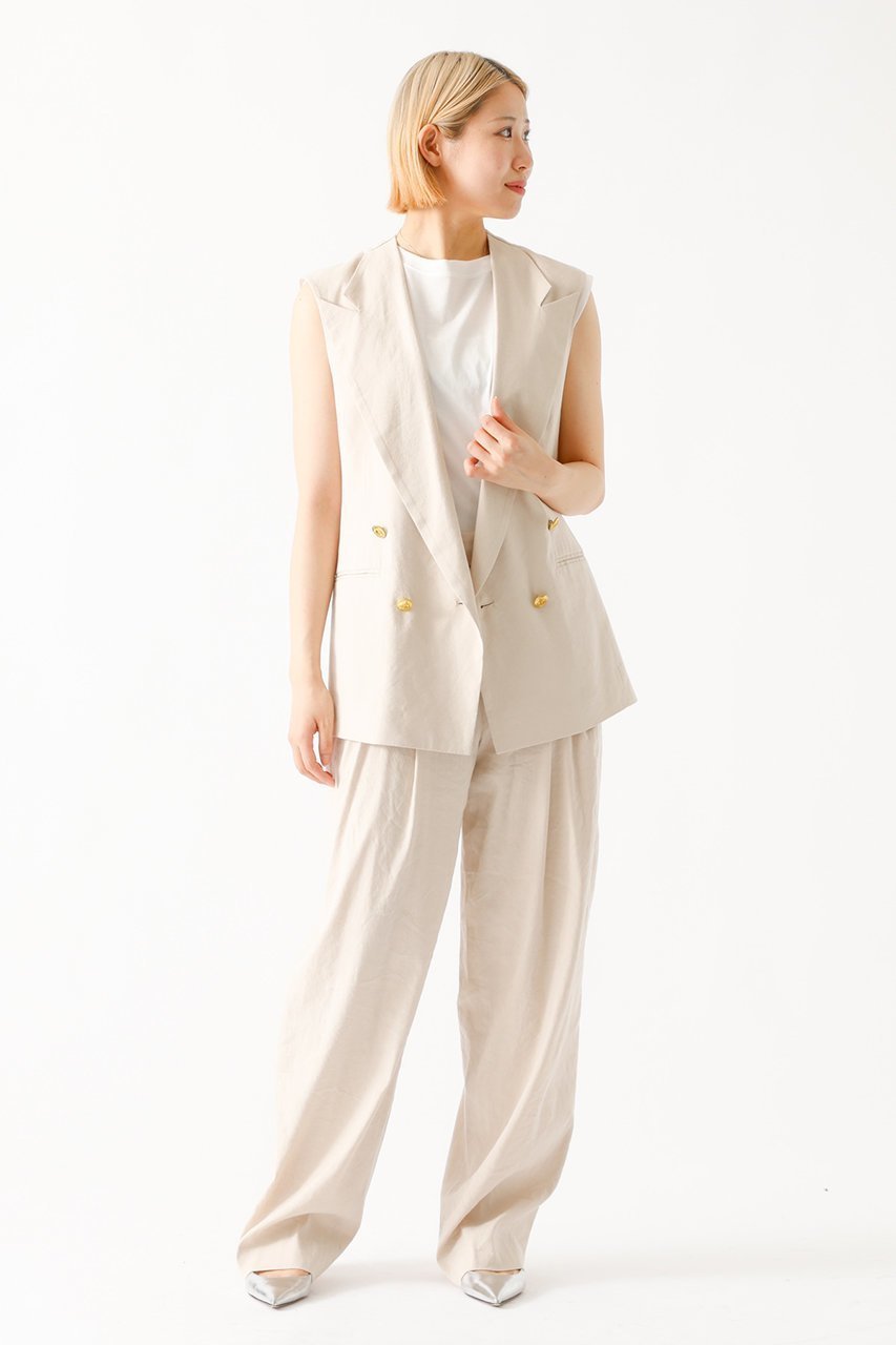 【デザイン ワークス/DESIGN WORKS】のリネンストレッチベスト 人気、トレンドファッション・服の通販 founy(ファニー) ファッション Fashion レディースファッション Fashion for Women アウター Coat / Outerwear Collection レディースジャケット・軽アウター Jackets ジャケット Jacket, Outerwear ストレッチ Stretch, Stretchy Fabric ベスト Vest, Waistcoat リネン Linen, Linen Fabric 夏 Summer 軽量 Lightweight, Ultra Light other-8|ID: prp329100004523625 ipo3291000000034956326