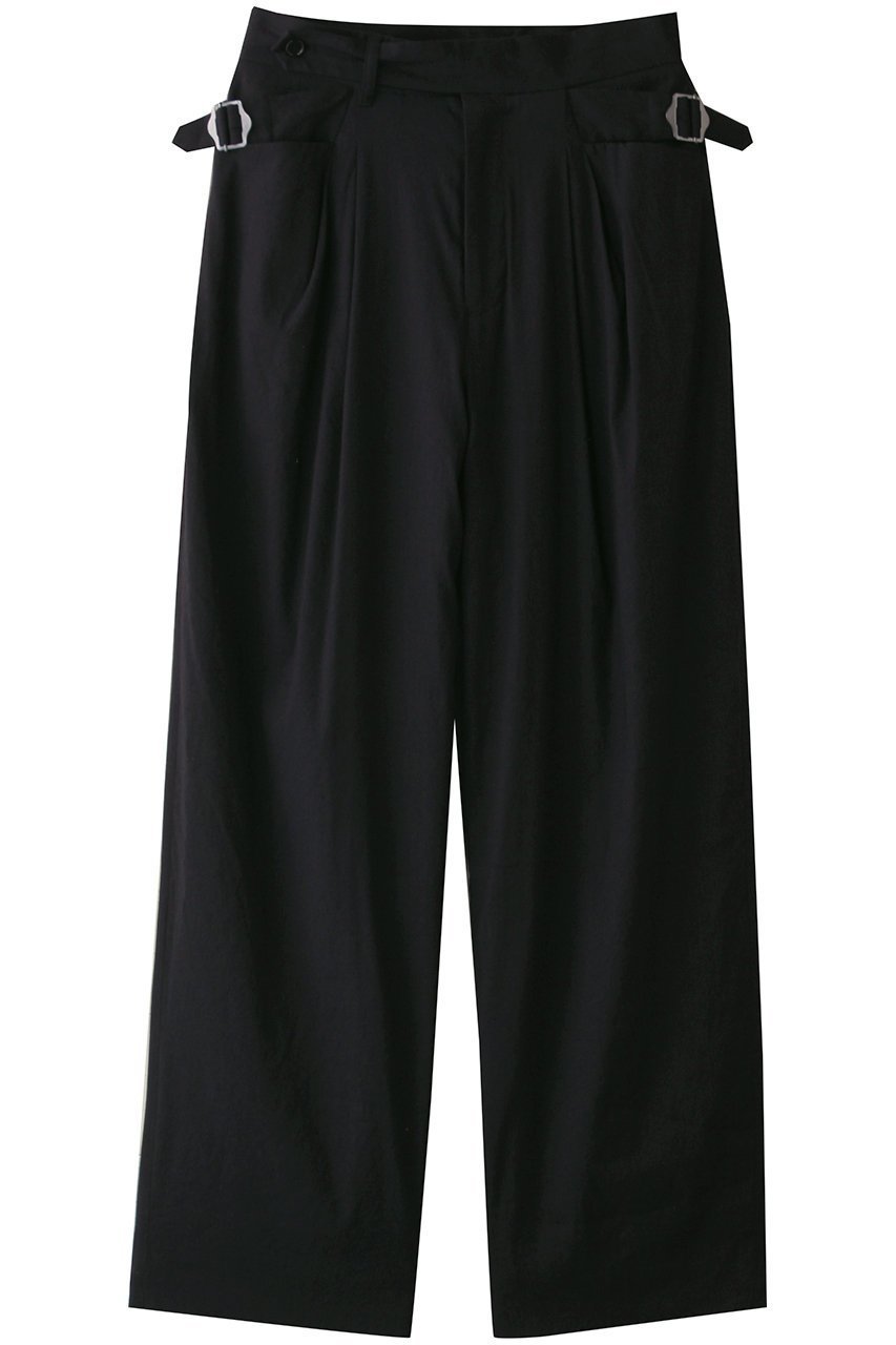 【デザイン ワークス/DESIGN WORKS】のリネンストレッチタックワイドパンツ インテリア・キッズ・メンズ・レディースファッション・服の通販 founy(ファニー) 　ファッション　Fashion　レディースファッション　Fashion for Women　パンツ　Pants & Trousers　おすすめ　Recommended / Our Picks　ジャケット　Jacket, Outerwear　フォルム　Silhouette, Form　フロント　Front, Front Design　マニッシュ　Mannish, Boyish　リネン　Linen, Linen Fabric　ワイド　Wide, Wide Fit　夏　Summer　定番　Standard, Basic Item　ネイビー|ID: prp329100004523627 ipo3291000000034957568