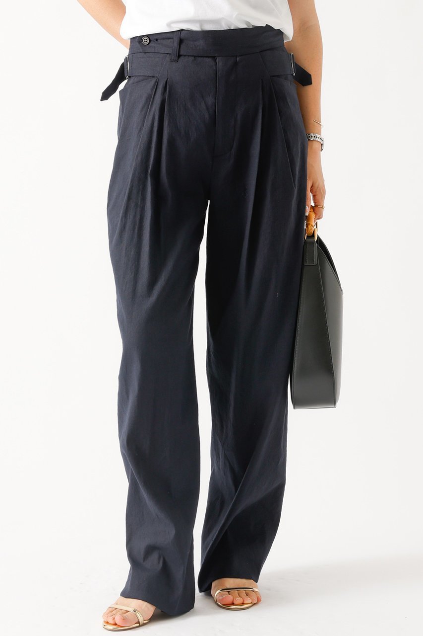 【デザイン ワークス/DESIGN WORKS】のリネンストレッチタックワイドパンツ 人気、トレンドファッション・服の通販 founy(ファニー) 　ファッション　Fashion　レディースファッション　Fashion for Women　パンツ　Pants & Trousers　おすすめ　Recommended / Our Picks　ジャケット　Jacket, Outerwear　フォルム　Silhouette, Form　フロント　Front, Front Design　マニッシュ　Mannish, Boyish　リネン　Linen, Linen Fabric　ワイド　Wide, Wide Fit　夏　Summer　定番　Standard, Basic Item　other-7|ID: prp329100004523627 ipo3291000000034957574