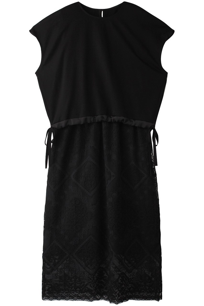 【デザイン ワークス/DESIGN WORKS】の2WAYレイヤードレースワンピース インテリア・キッズ・メンズ・レディースファッション・服の通販 founy(ファニー) 　ファッション　Fashion　レディースファッション　Fashion for Women　ワンピース　Dresses　チュニック　Tunic Tops & Dresses　なめらか　Smooth, Silky Texture　カットソー　Cut and Sewn Top　チュニック　Tunic, Long Top　パーティ　Party, Party Style　レース　Lace, Lace Fabric　ロング　Long, Long-Length　旅行　Travel　ブラック|ID: prp329100004523629 ipo3291000000034954692