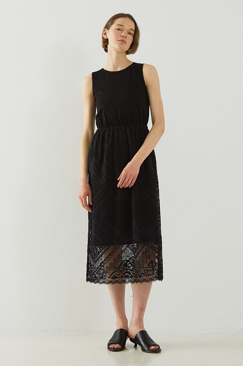 【デザイン ワークス/DESIGN WORKS】の2WAYレイヤードレースワンピース 人気、トレンドファッション・服の通販 founy(ファニー) 　ファッション　Fashion　レディースファッション　Fashion for Women　ワンピース　Dresses　チュニック　Tunic Tops & Dresses　なめらか　Smooth, Silky Texture　カットソー　Cut and Sewn Top　チュニック　Tunic, Long Top　パーティ　Party, Party Style　レース　Lace, Lace Fabric　ロング　Long, Long-Length　旅行　Travel　other-7|ID: prp329100004523629 ipo3291000000034954704