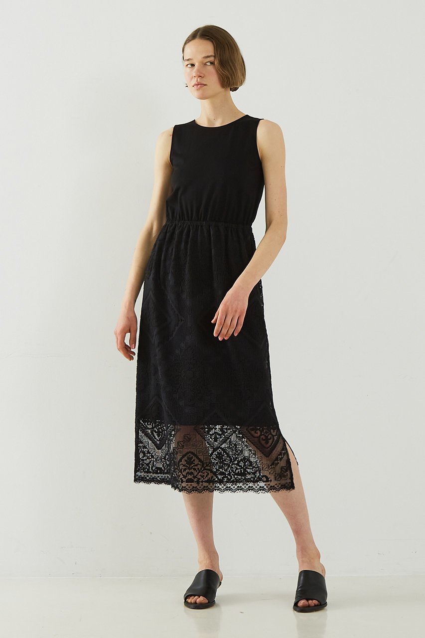 【デザイン ワークス/DESIGN WORKS】の2WAYレイヤードレースワンピース 人気、トレンドファッション・服の通販 founy(ファニー) 　ファッション　Fashion　レディースファッション　Fashion for Women　ワンピース　Dresses　チュニック　Tunic Tops & Dresses　なめらか　Smooth, Silky Texture　カットソー　Cut and Sewn Top　チュニック　Tunic, Long Top　パーティ　Party, Party Style　レース　Lace, Lace Fabric　ロング　Long, Long-Length　旅行　Travel　other-8|ID: prp329100004523629 ipo3291000000034954705