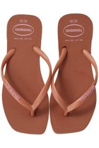 【ハワイアナス/havaianas】のSLIM SQUARE LOGO POP UP ビーチサンダル ピンククレイ|ID:prp329100004523667
