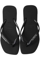 【ハワイアナス/havaianas】のSLIM SQUARE LOGO METALLIC ビーチサンダル ブラック×シルバー|ID: prp329100004523668 ipo3291000000031999395
