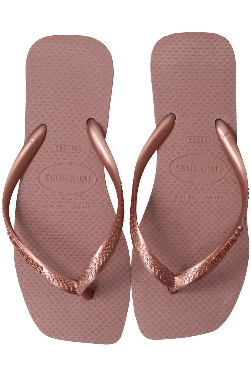 【ハワイアナス/havaianas】のSLIM SQUARE ビーチサンダル インテリア・キッズ・メンズ・レディースファッション・服の通販 founy(ファニー) 　ファッション　Fashion　レディースファッション　WOMEN　おすすめ　Recommend　サンダル　Sandals　ビーチ　Beach　ラップ　Wrap　NEW・新作・新着・新入荷　New Arrivals　クロッカスローズ|ID: prp329100004523670 ipo3291000000031999410