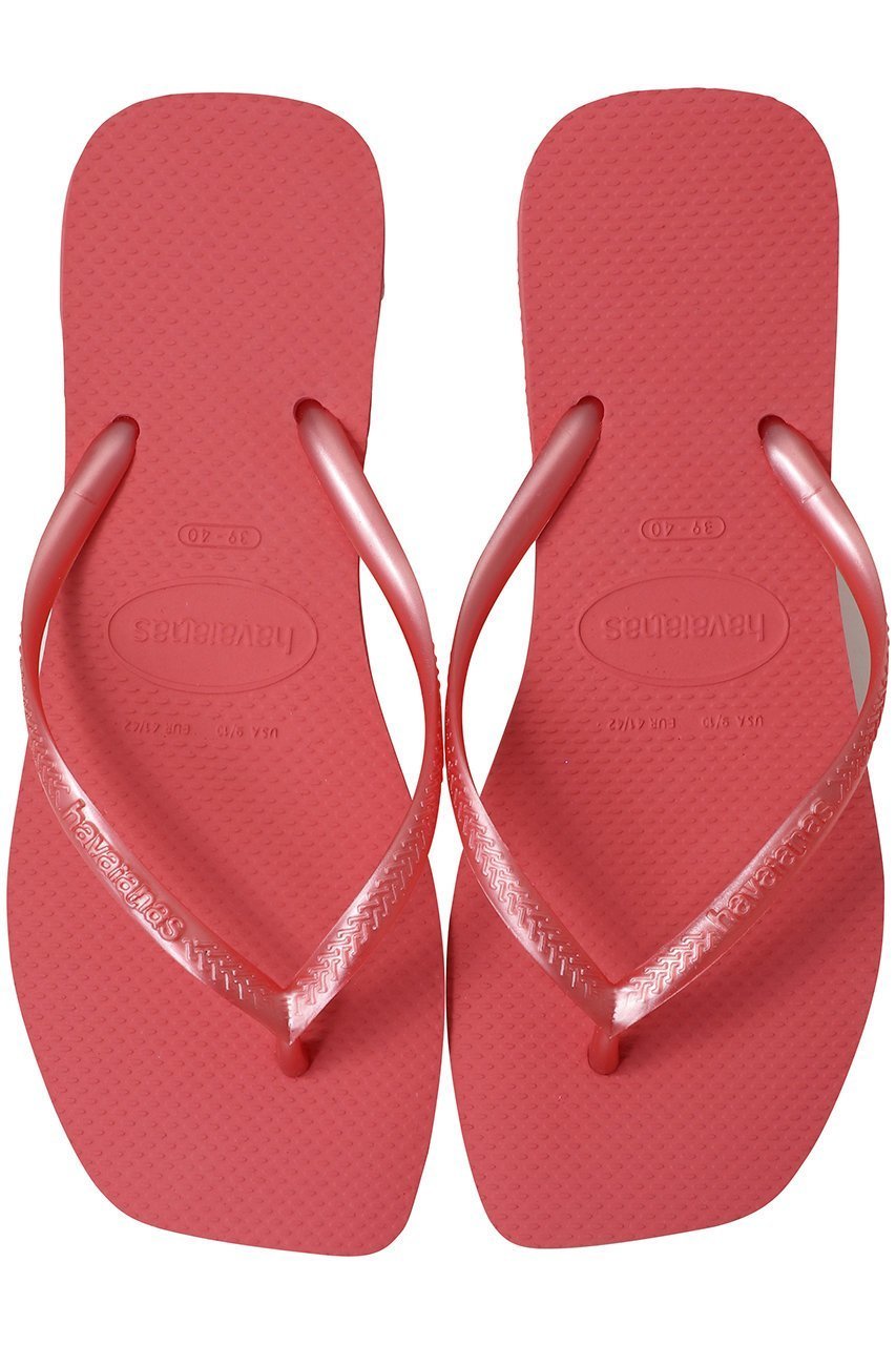 【ハワイアナス/havaianas】のSLIM SQUARE ビーチサンダル インテリア・キッズ・メンズ・レディースファッション・服の通販 founy(ファニー) 　ファッション　Fashion　レディースファッション　WOMEN　おすすめ　Recommend　サンダル　Sandals　ビーチ　Beach　ラップ　Wrap　NEW・新作・新着・新入荷　New Arrivals　トロピカルコーラル|ID: prp329100004523670 ipo3291000000031999412