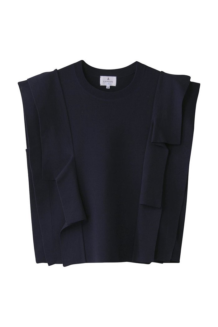 【ランバン オン ブルー/LANVIN en Bleu】のスクエアフリルニット インテリア・キッズ・メンズ・レディースファッション・服の通販 founy(ファニー) https://founy.com/ ファッション Fashion レディースファッション WOMEN トップス・カットソー Tops/Tshirt ニット Knit Tops プルオーバー Pullover スクエア Square ドレープ Drape フリル Frills ボトム Bottom エレガント 上品 Elegant NEW・新作・新着・新入荷 New Arrivals |ID: prp329100004523684 ipo3291000000031999492