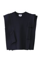 【ランバン オン ブルー/LANVIN en Bleu】のスクエアフリルニット ネイビー|ID: prp329100004523684 ipo3291000000031999493