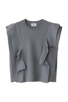【ランバン オン ブルー/LANVIN en Bleu】のスクエアフリルニット グレー|ID: prp329100004523684 ipo3291000000031999496