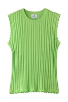 【ランバン オン ブルー/LANVIN en Bleu】のアイレットリブノースリーブニット 人気、トレンドファッション・服の通販 founy(ファニー) ファッション Fashion レディースファッション WOMEN トップス・カットソー Tops/Tshirt ニット Knit Tops キャミソール / ノースリーブ No Sleeves プルオーバー Pullover おすすめ Recommend アイレット Eyelet スリム Slim ノースリーブ No Sleeve ワイド Wide 夏 Summer NEW・新作・新着・新入荷 New Arrivals |ID:prp329100004523688