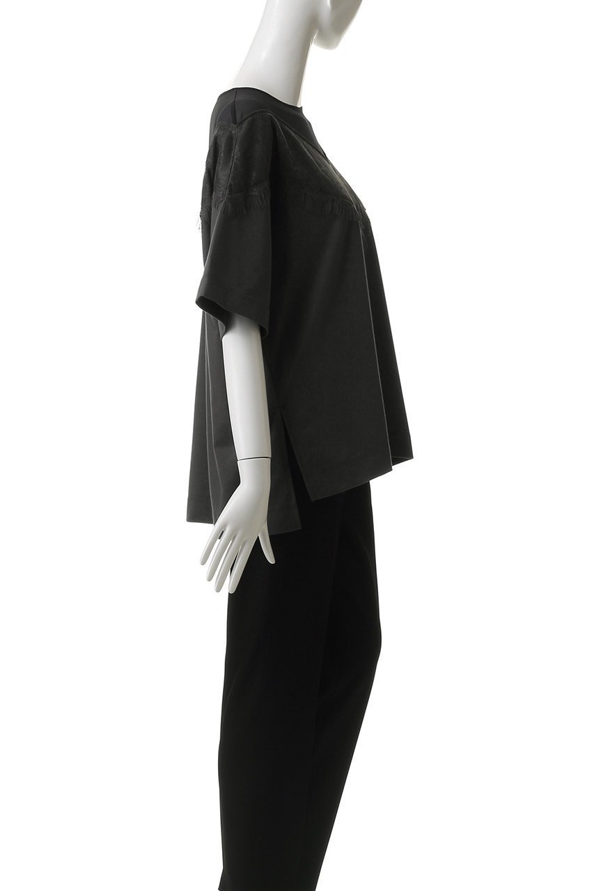 【ランバン オン ブルー/LANVIN en Bleu】のレースコンビカットソー 人気、トレンドファッション・服の通販 founy(ファニー) 　ファッション　Fashion　レディースファッション　WOMEN　トップス・カットソー　Tops/Tshirt　シャツ/ブラウス　Shirts/Blouses　ロング / Tシャツ　T-Shirts　カットソー　Cut and Sewn　カットソー　Cut And Sew　コンビ　Combination　ショート　Short　スリーブ　Sleeve　レース　Race　NEW・新作・新着・新入荷　New Arrivals　other-3|ID: prp329100004523689 ipo3291000000031999533