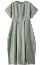 【ランバン オン ブルー/LANVIN en Bleu】のリネンカールマイヤーワンピース グリーン|ID:prp329100004523692