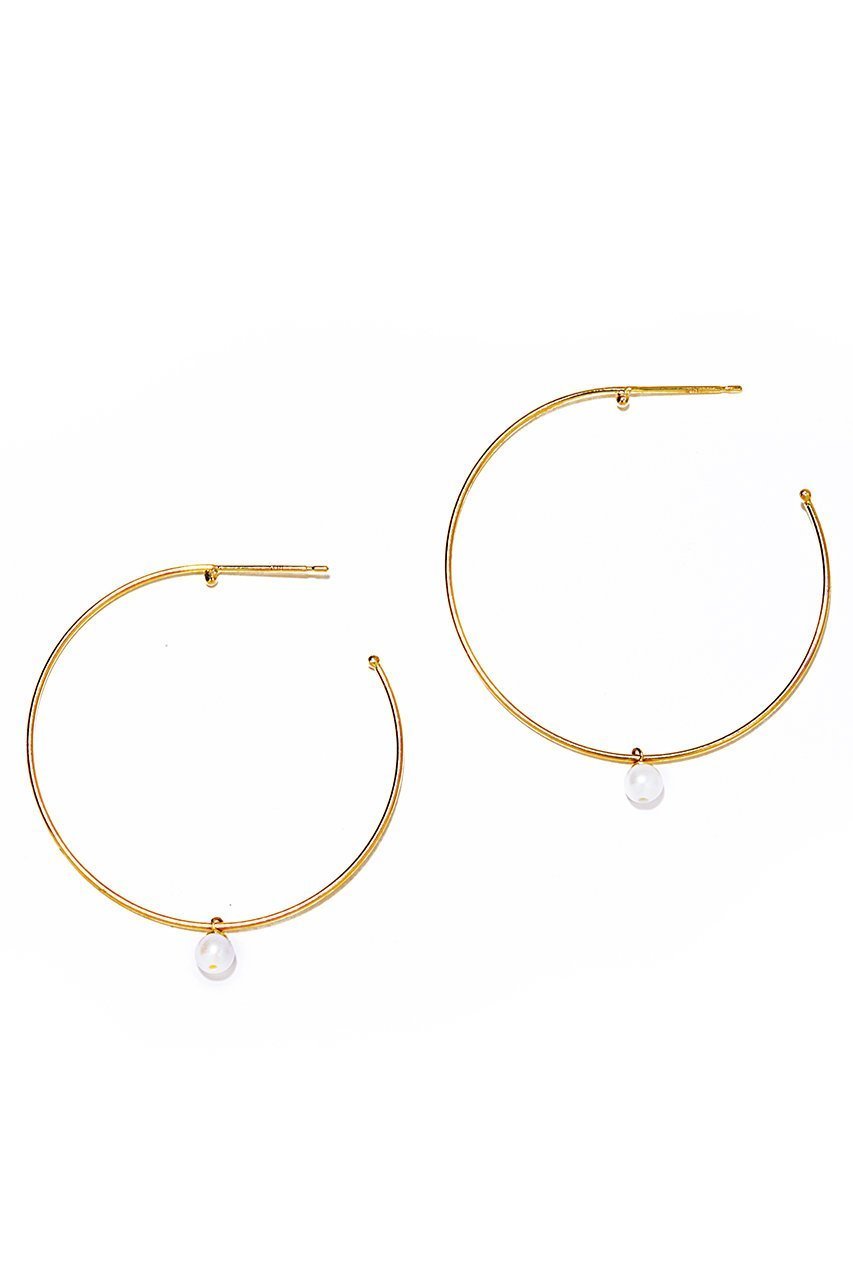 【ルボンボン/les bonbon】のhoop pearl ピアス インテリア・キッズ・メンズ・レディースファッション・服の通販 founy(ファニー) 　ファッション　Fashion　レディースファッション　Fashion for Women　ジュエリー　Jewelry　ファッションリング　Fashion Rings　イヤリング・フープ・ドロップタイプ　Hoop, Drop & Clip Earrings　イヤリング　Earrings　パーティ　Party, Party Style　パール　Pearl, Pearl Accent　フープ　Hoop, Hoop Earrings　エレガント 上品　Elegant　ゴールド|ID: prp329100004523694 ipo3291000000035557109