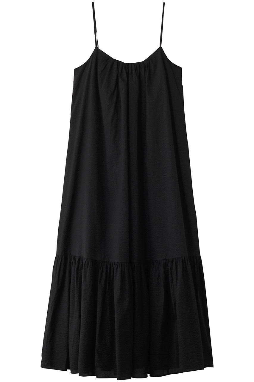 【エリオポール/heliopole】のシアーサッカーキャミドレス(SOLID) インテリア・キッズ・メンズ・レディースファッション・服の通販 founy(ファニー) 　ファッション　Fashion　レディースファッション　Fashion for Women　ワンピース　Dresses　フォーマル・パーティードレス・結婚式用ドレス　Elegant & Casual Dresses　チュニック　Tunic Tops & Dresses　チュニック　Tunic, Long Top　ティアード　Tiered, Tiered Style　フェミニン　Feminine, Girly　リゾート　Resort, Vacation Style　ロング　Long, Long-Length　夏　Summer　旅行　Travel　春　Spring　S/S・春夏　SS, Spring/Summer, Warm Season　ブラック|ID: prp329100004523705 ipo3291000000035061883