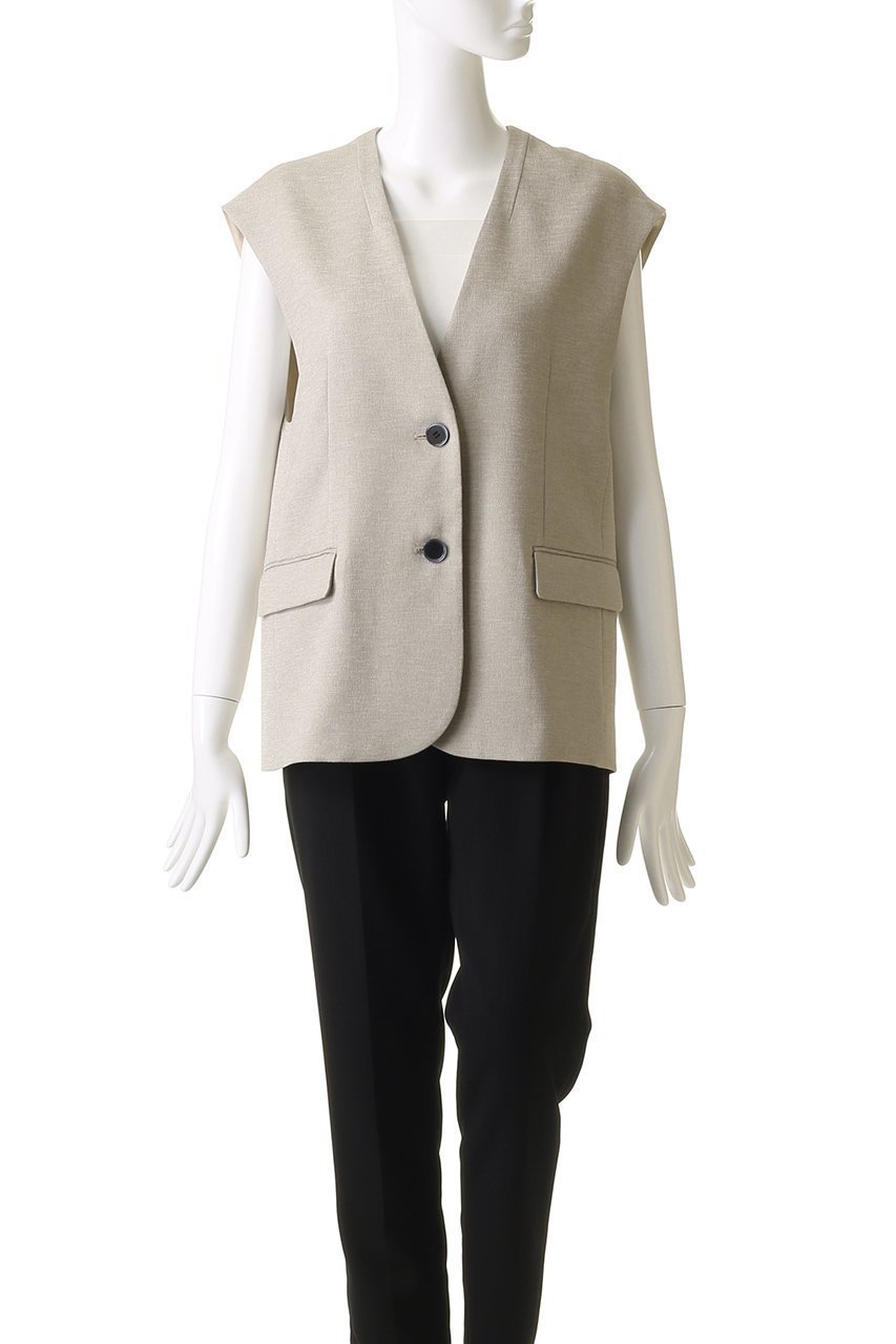 【エリオポール/heliopole】のフェイクリネンビッグジレ 人気、トレンドファッション・服の通販 founy(ファニー) 　ファッション　Fashion　レディースファッション　WOMEN　アウター　Coat Outerwear　ジャケット　Jackets　ジャケット　Jacket　ベスト　Vest　夏　Summer　NEW・新作・新着・新入荷　New Arrivals　春　Spring　S/S・春夏　Ss・Spring/Summer　other-2|ID: prp329100004523708 ipo3291000000031999652
