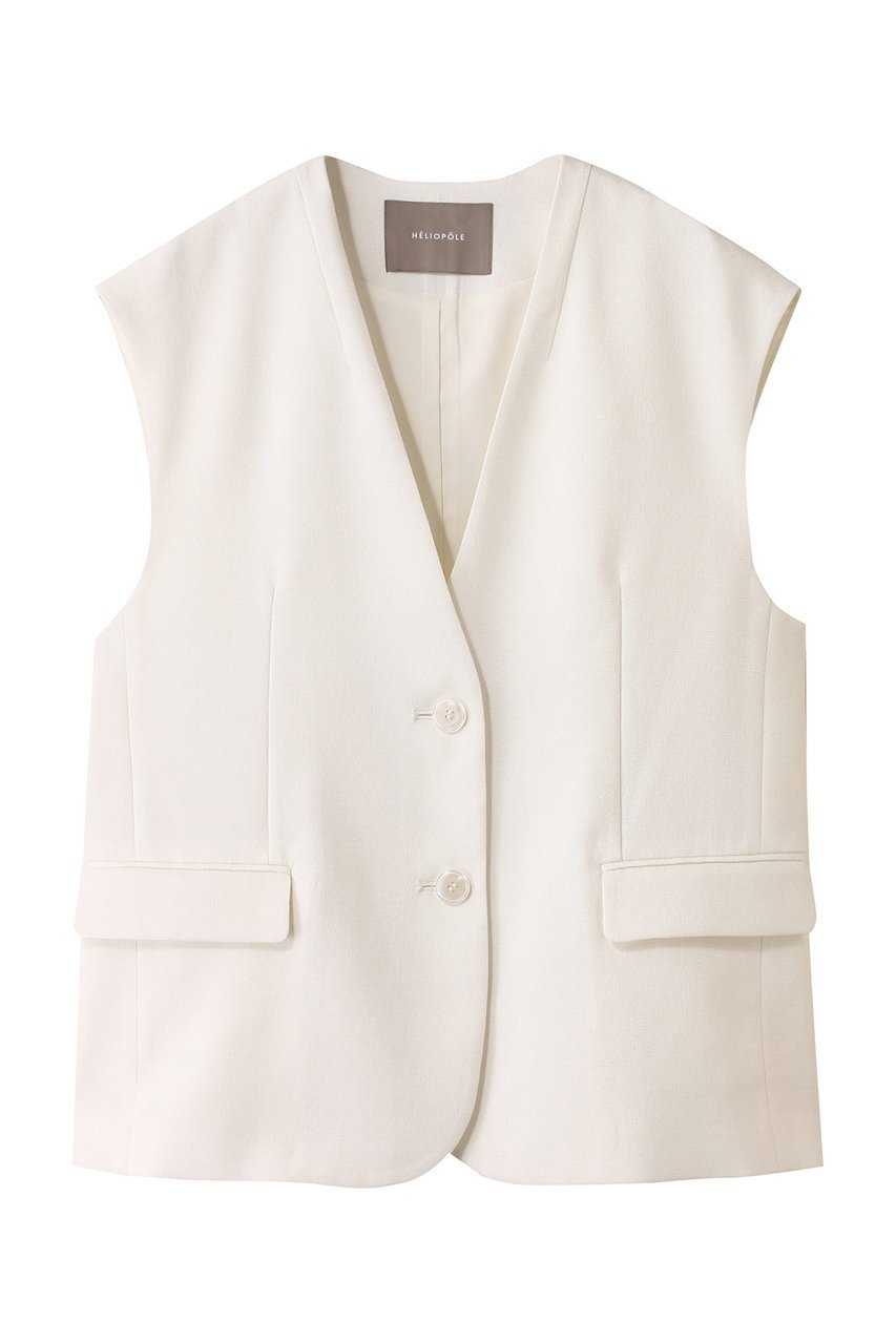 【エリオポール/heliopole】のフェイクリネンビッグジレ インテリア・キッズ・メンズ・レディースファッション・服の通販 founy(ファニー) ファッション Fashion レディースファッション Fashion for Women アウター Coat / Outerwear Collection レディースジャケット・軽アウター Jackets ジャケット Jacket, Outerwear ベスト Vest, Waistcoat 夏 Summer 春 Spring S/S・春夏 SS, Spring/Summer, Warm Season ホワイト|ID: prp329100004523708 ipo3291000000035064959