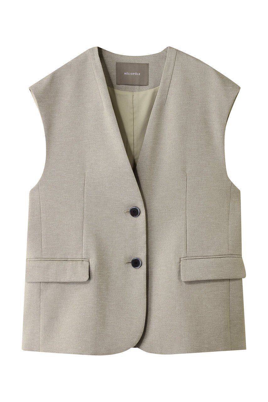 【エリオポール/heliopole】のフェイクリネンビッグジレ インテリア・キッズ・メンズ・レディースファッション・服の通販 founy(ファニー) ファッション Fashion レディースファッション Fashion for Women アウター Coat / Outerwear Collection レディースジャケット・軽アウター Jackets ジャケット Jacket, Outerwear ベスト Vest, Waistcoat 夏 Summer 春 Spring S/S・春夏 SS, Spring/Summer, Warm Season ベージュ|ID: prp329100004523708 ipo3291000000035064961