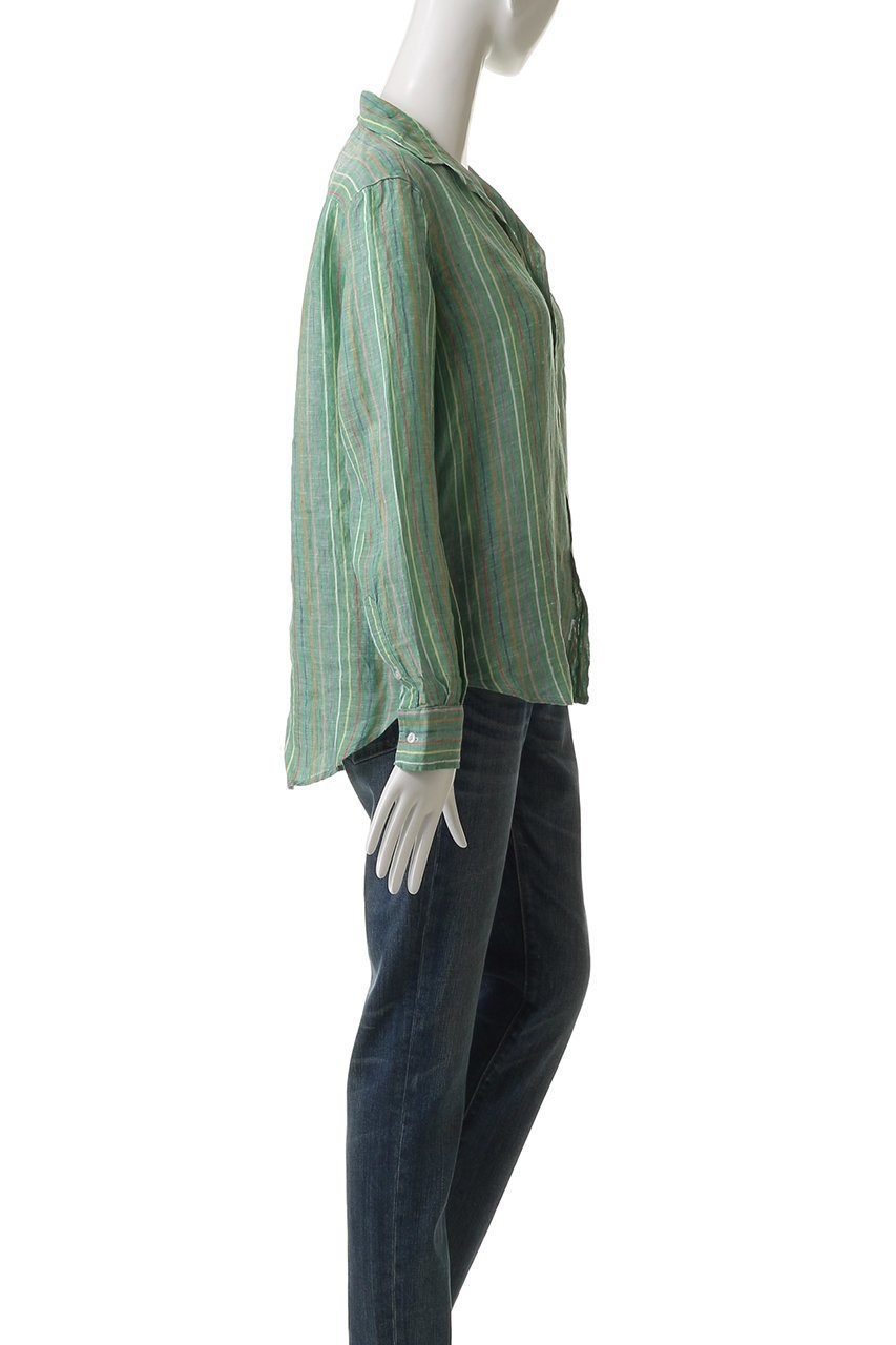 【フランク&アイリーン/Frank&Eileen】のEILEEN イタリアンリネン グリーンマルチストライプシャツ 人気、トレンドファッション・服の通販 founy(ファニー) 　ファッション　Fashion　レディースファッション　WOMEN　トップス・カットソー　Tops/Tshirt　シャツ/ブラウス　Shirts/Blouses　スタイリッシュ　Stylish　ストライプ　Stripe　スリーブ　Sleeve　フィット　Fit　リネン　Linen　リラックス　Relax　ロング　Long　夏　Summer　NEW・新作・新着・新入荷　New Arrivals　other-3|ID: prp329100004523710 ipo3291000000031999670