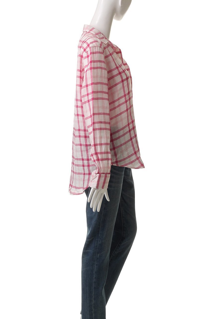【フランク&アイリーン/Frank&Eileen】のEILEEN イタリアンリネン ピンクチェックシャツ 人気、トレンドファッション・服の通販 founy(ファニー) 　ファッション　Fashion　レディースファッション　WOMEN　トップス・カットソー　Tops/Tshirt　シャツ/ブラウス　Shirts/Blouses　スリーブ　Sleeve　チェック　Check　デニム　Denim　フェミニン　Feminine　リネン　Linen　ロング　Long　夏　Summer　NEW・新作・新着・新入荷　New Arrivals　春　Spring　S/S・春夏　Ss・Spring/Summer　other-3|ID: prp329100004523711 ipo3291000000031999679