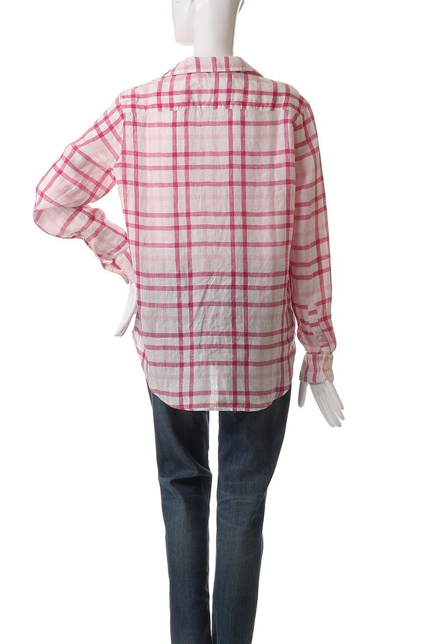 【フランク&アイリーン/Frank&Eileen】のEILEEN イタリアンリネン ピンクチェックシャツ 人気、トレンドファッション・服の通販 founy(ファニー) 　ファッション　Fashion　レディースファッション　WOMEN　トップス・カットソー　Tops/Tshirt　シャツ/ブラウス　Shirts/Blouses　スリーブ　Sleeve　チェック　Check　デニム　Denim　フェミニン　Feminine　リネン　Linen　ロング　Long　夏　Summer　NEW・新作・新着・新入荷　New Arrivals　春　Spring　S/S・春夏　Ss・Spring/Summer　other-4|ID: prp329100004523711 ipo3291000000031999680