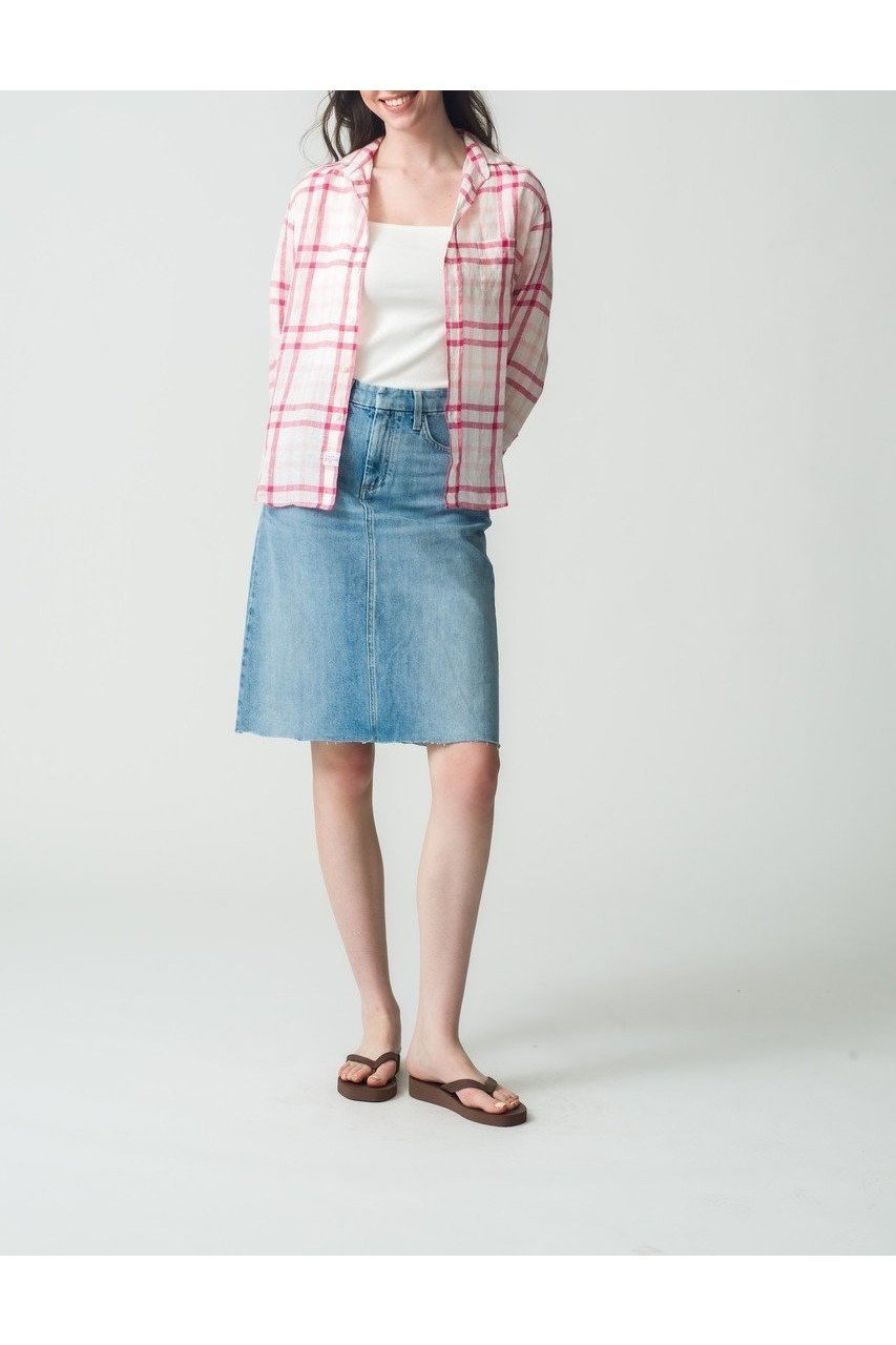 【フランク&アイリーン/Frank&Eileen】のEILEEN イタリアンリネン ピンクチェックシャツ 人気、トレンドファッション・服の通販 founy(ファニー) 　ファッション　Fashion　レディースファッション　WOMEN　トップス・カットソー　Tops/Tshirt　シャツ/ブラウス　Shirts/Blouses　スリーブ　Sleeve　チェック　Check　デニム　Denim　フェミニン　Feminine　リネン　Linen　ロング　Long　夏　Summer　NEW・新作・新着・新入荷　New Arrivals　春　Spring　S/S・春夏　Ss・Spring/Summer　other-6|ID: prp329100004523711 ipo3291000000031999682