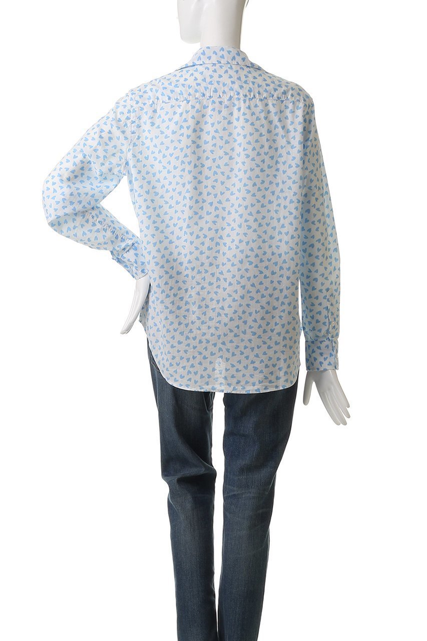 【フランク&アイリーン/Frank&Eileen】のEILEEN イタリアンコットン ハートプリントシャツ 人気、トレンドファッション・服の通販 founy(ファニー) 　ファッション　Fashion　レディースファッション　Fashion for Women　トップス・カットソー　Cut & Sew Tops　シャツ・ブラウス・オフィスカジュアル　Elegant Blouses & Button-Ups　スリーブ　Sleeve, Long Sleeve / Short Sleeve　デニム　Denim, Jeans Material　プリント　Print, Printed Pattern　ロング　Long, Long-Length　other-4|ID: prp329100004523717 ipo3291000000035700488