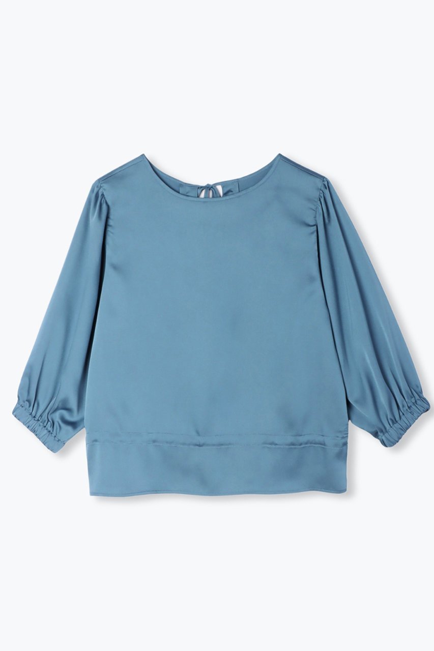 【レリル/lelill】のサージカルガウンBL インテリア・キッズ・メンズ・レディースファッション・服の通販 founy(ファニー) 　ファッション　Fashion　レディースファッション　Fashion for Women　トップス・カットソー　Cut & Sew Tops　シャツ・ブラウス・オフィスカジュアル　Elegant Blouses & Button-Ups　サテン　Satin, Glossy Fabric　スリーブ　Sleeve, Long Sleeve / Short Sleeve　モチーフ　Motif, Design Theme　リボン　Ribbon, Bow　ロング　Long, Long-Length　羽織　Haori, Light Jacket　ブルー|ID: prp329100004523742 ipo3291000000032846640