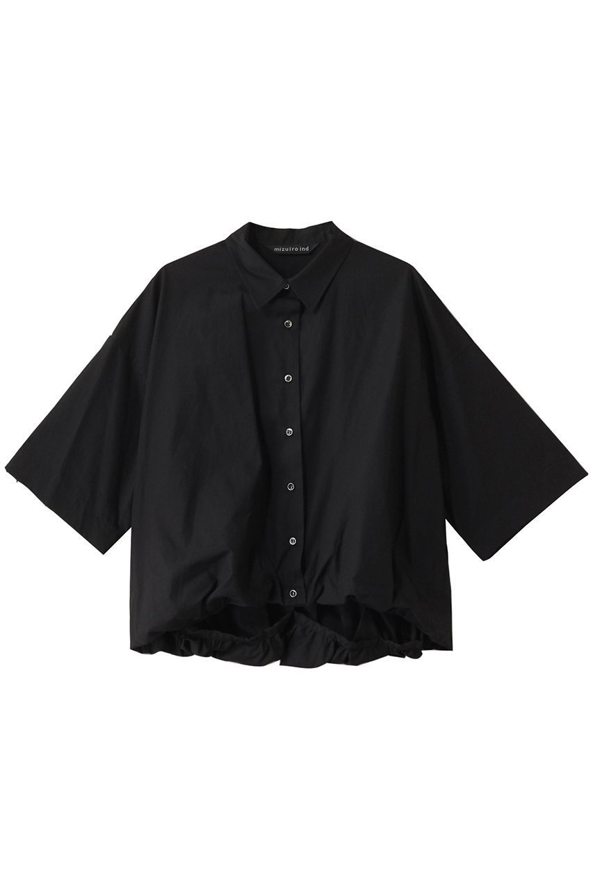 【ミズイロ インド/mizuiro ind】のhalf slv balloon shirt シャツ インテリア・キッズ・メンズ・レディースファッション・服の通販 founy(ファニー) 　ファッション　Fashion　レディースファッション　WOMEN　トップス・カットソー　Tops/Tshirt　シャツ/ブラウス　Shirts/Blouses　ショート　Short　スタンダード　Standard　スリーブ　Sleeve　ハーフ　Half　バルーン　Balloon　フォルム　Form　NEW・新作・新着・新入荷　New Arrivals　black|ID: prp329100004523746 ipo3291000000031999939