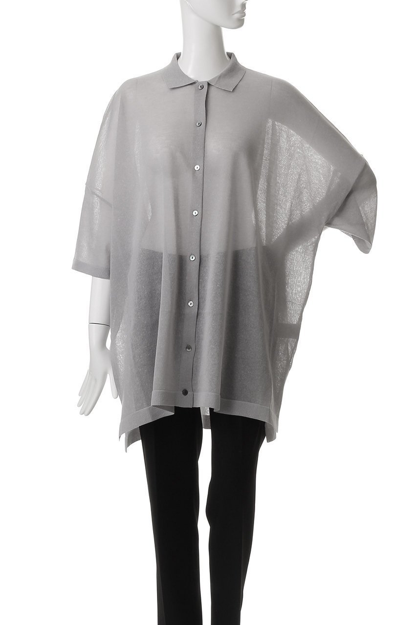 【ミズイロ インド/mizuiro ind】のwide knit shirt シャツ 人気、トレンドファッション・服の通販 founy(ファニー) 　ファッション　Fashion　レディースファッション　WOMEN　トップス・カットソー　Tops/Tshirt　ニット　Knit Tops　シャツ/ブラウス　Shirts/Blouses　ロング / Tシャツ　T-Shirts　シアー　Sheer　ショート　Short　スリーブ　Sleeve　ロング　Long　ワイド　Wide　夏　Summer　NEW・新作・新着・新入荷　New Arrivals　春　Spring　S/S・春夏　Ss・Spring/Summer　other-2|ID: prp329100004523747 ipo3291000000031999947