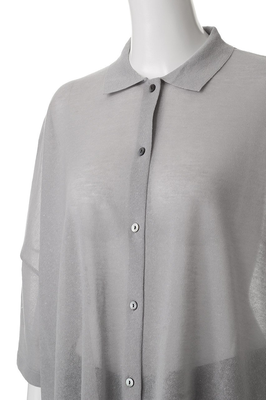 【ミズイロ インド/mizuiro ind】のwide knit shirt シャツ 人気、トレンドファッション・服の通販 founy(ファニー) 　ファッション　Fashion　レディースファッション　WOMEN　トップス・カットソー　Tops/Tshirt　ニット　Knit Tops　シャツ/ブラウス　Shirts/Blouses　ロング / Tシャツ　T-Shirts　シアー　Sheer　ショート　Short　スリーブ　Sleeve　ロング　Long　ワイド　Wide　夏　Summer　NEW・新作・新着・新入荷　New Arrivals　春　Spring　S/S・春夏　Ss・Spring/Summer　other-5|ID: prp329100004523747 ipo3291000000031999950