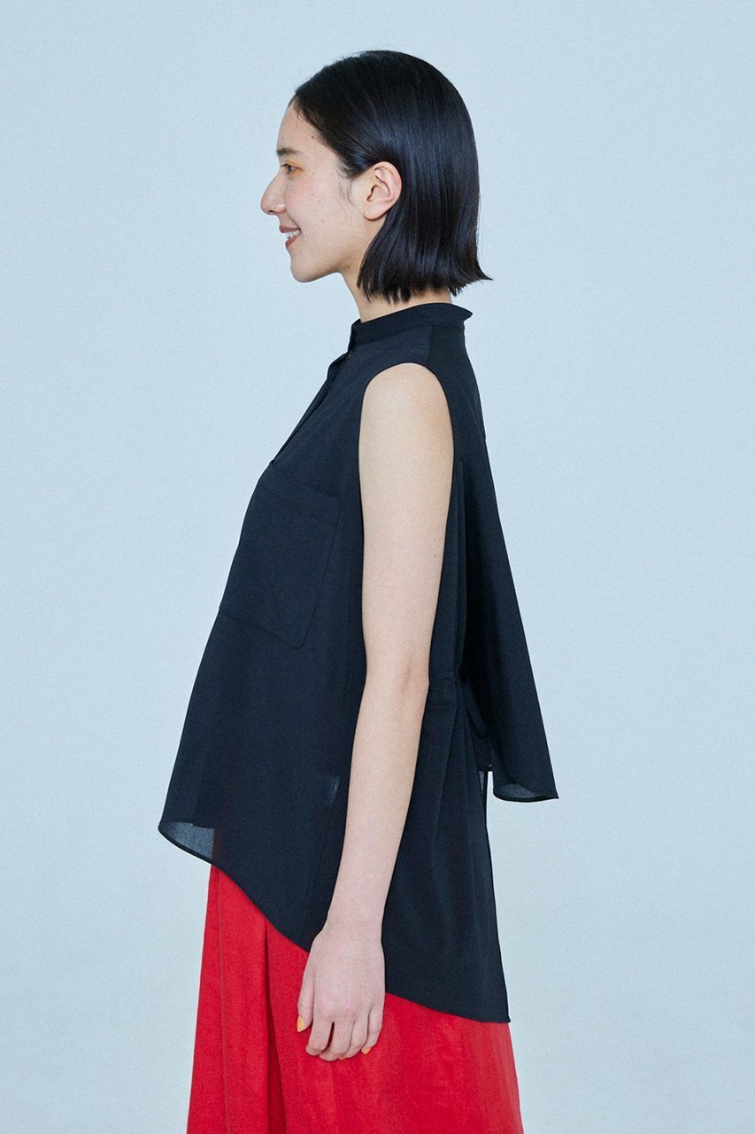 【レリル/lelill】のバックフラップシアーシャツ 人気、トレンドファッション・服の通販 founy(ファニー) 　ファッション　Fashion　レディースファッション　Fashion for Women　トップス・カットソー　Cut & Sew Tops　キャミソール&ノースリーブ　Camisoles & Sleeveless Tops　シャツ・ブラウス・オフィスカジュアル　Elegant Blouses & Button-Ups　バッグ　Bags　おすすめ　Recommended / Our Picks　インナー　Innerwear　スリーブ　Sleeve, Long Sleeve / Short Sleeve　ノースリーブ　Sleeveless, No-Sleeve　フラップ　Flap, Flap Pocket　フレンチ　French, French Style　other-4|ID: prp329100004523752 ipo3291000000035674206