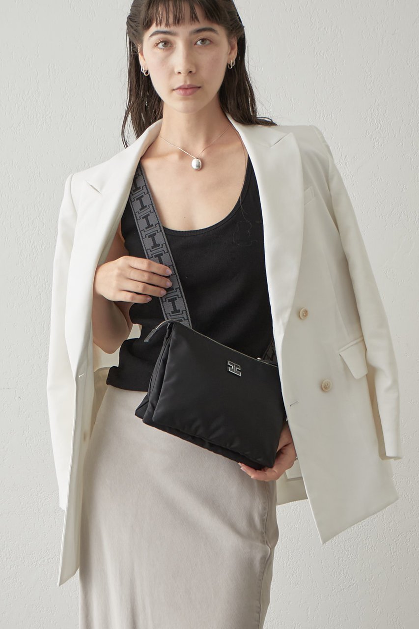 【イアクッチ/IACUCCI】のアーゴ SD NYLON/CERVO 人気、トレンドファッション・服の通販 founy(ファニー) 　ファッション　Fashion　レディースファッション　Fashion for Women　バッグ　Bags　エレガント 上品　Elegant　コンパクト　Compact, Small Size　ショルダー　Shoulder, Shoulder Strap　スクエア　Square, Square Shape　スタイリッシュ　Stylish, Fashionable　人気　Popular, Best Seller　フォルム　Silhouette, Form　フロント　Front, Front Design　ポーチ　Pouch, Small Case　メタル　Metal, Metal Parts　モダン　Modern, Contemporary　ラップ　Wrap, Wrap Design　ワンポイント　One Point, Statement Accent　おすすめ　Recommended / Our Picks　other-2|ID: prp329100004523769 ipo3291000000035379326