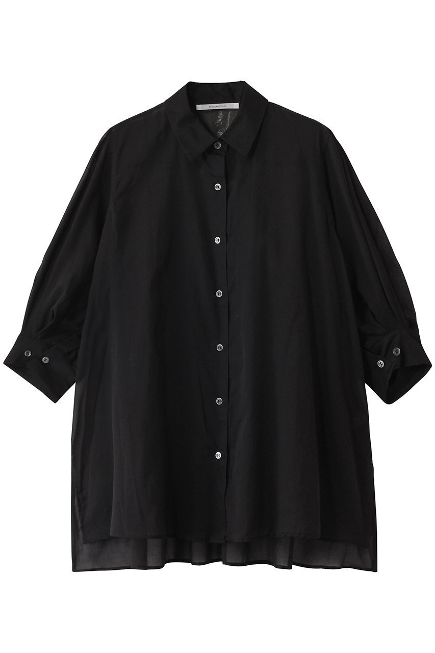 【ミディウミソリッド/MIDIUMISOLID】のsheer slit slv tunic shirt.S シャツ インテリア・キッズ・メンズ・レディースファッション・服の通販 founy(ファニー) 　ファッション　Fashion　レディースファッション　Ladies' Fashion Online　トップス・カットソー　Tops/Tshirt　シャツ/ブラウス　Shirts/Blouses　インナー　Inner　シアー　Sheer　ショート　Short　シンプル　Simple　スリーブ　Sleeve　チュニック　Tunic　トレンド　Trend　人気　Popularity　夏　Summer　black|ID: prp329100004523775 ipo3291000000032000159