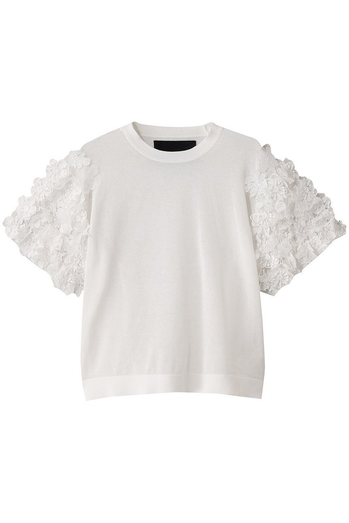 【エリオポール/heliopole】の【boussole】FLOWER SLEEVE ニット インテリア・キッズ・メンズ・レディースファッション・服の通販 founy(ファニー) https://founy.com/ ファッション Fashion レディースファッション WOMEN トップス・カットソー Tops/Tshirt ニット Knit Tops プルオーバー Pullover ショート Short デニム Denim バランス Balance フラワー Flower レース Race 夏 Summer NEW・新作・新着・新入荷 New Arrivals 春 Spring S/S・春夏 Ss・Spring/Summer |ID: prp329100004526653 ipo3291000000032012731