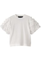 【エリオポール/heliopole】の【boussole】FLOWER SLEEVE ニット 人気、トレンドファッション・服の通販 founy(ファニー) ファッション Fashion レディースファッション WOMEN トップス・カットソー Tops/Tshirt ニット Knit Tops プルオーバー Pullover ショート Short デニム Denim バランス Balance フラワー Flower レース Race 夏 Summer NEW・新作・新着・新入荷 New Arrivals 春 Spring S/S・春夏 Ss・Spring/Summer |ID:prp329100004526653