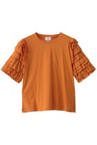【ランバン オン ブルー/LANVIN en Bleu】のフリルスリーブカットソー 人気、トレンドファッション・服の通販 founy(ファニー) ファッション Fashion レディースファッション WOMEN トップス・カットソー Tops/Tshirt シャツ/ブラウス Shirts/Blouses ロング / Tシャツ T-Shirts カットソー Cut and Sewn なめらか Smooth カットソー Cut And Sew サマー Summer ショート Short スリーブ Sleeve パーティ Party フリル Frills エレガント 上品 Elegant 夏 Summer NEW・新作・新着・新入荷 New Arrivals thumbnail オレンジ|ID: prp329100004526658 ipo3291000000032012771